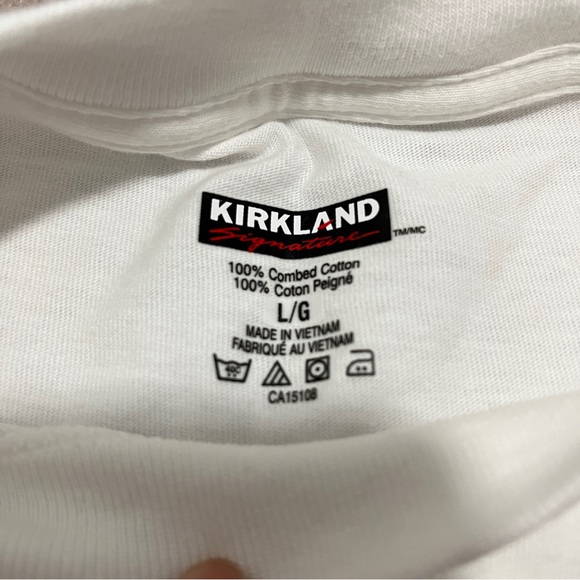 【🤑🛍️ANY 3 for $30 FIRM】 NWOT - Kirkland White T-shirt, Size L, 100% cotton - Picture 2 of 2